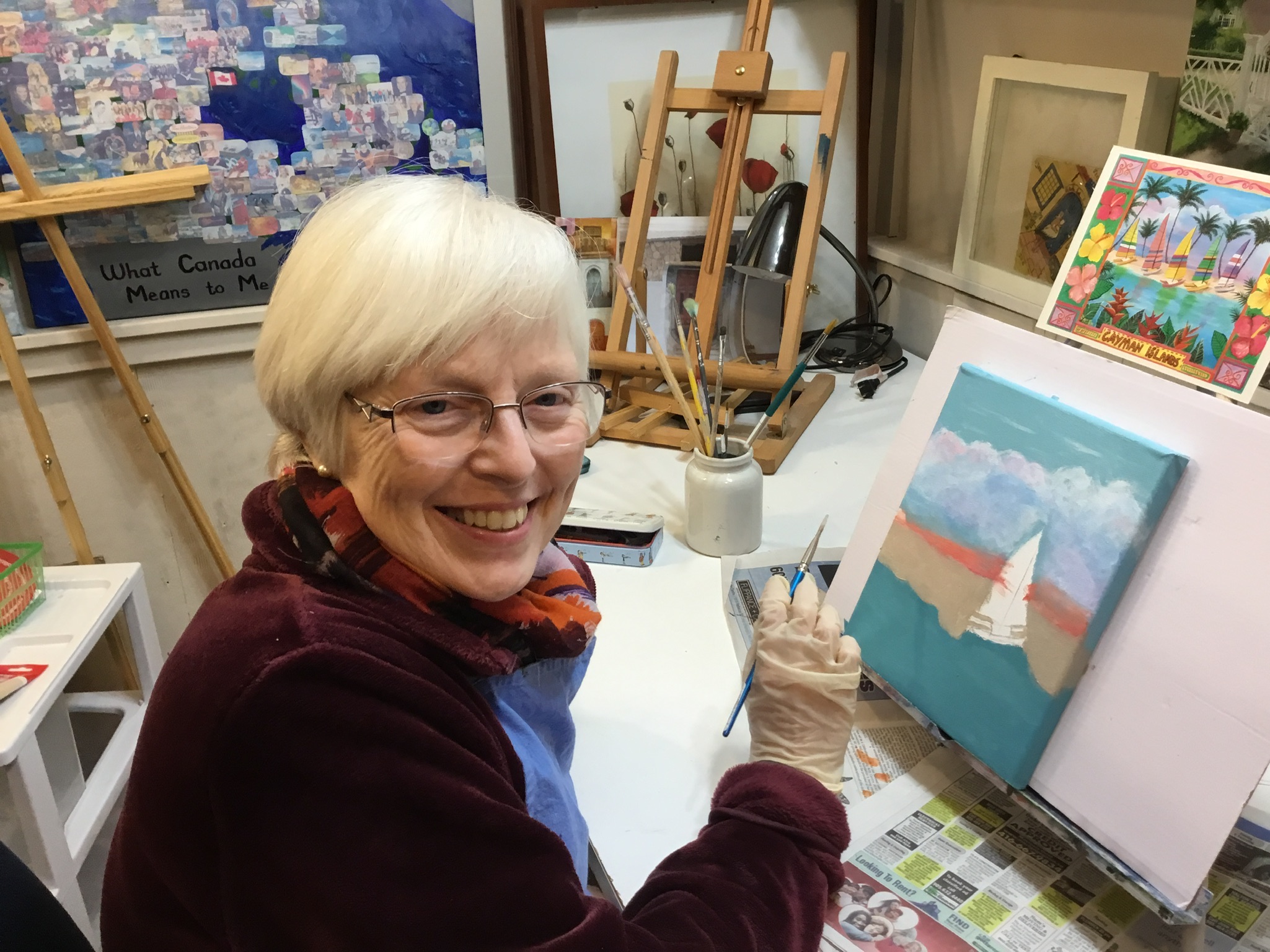 Helen painting